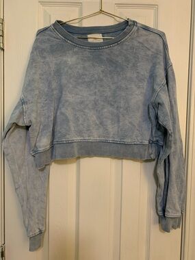 Lazy Sunday blue crop sweatshirt. Size large